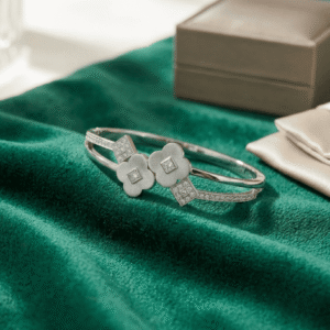 Floral Motif Anti-Tarnish Stainless Steel Bracelet 5