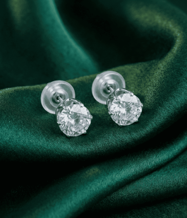 Silver Tone Stud Earrings Combo – Pearl, Crystal & Teardrop (3 Pairs)