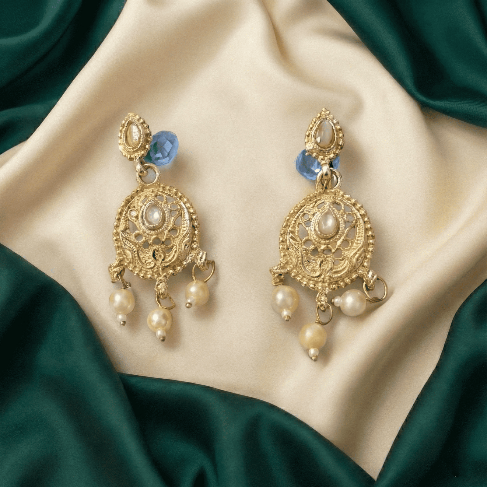 Meenakari Pearl Pendant Necklace Set 7