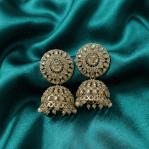 Antique Mandala Drop Pearl Jhumka Earrings 6
