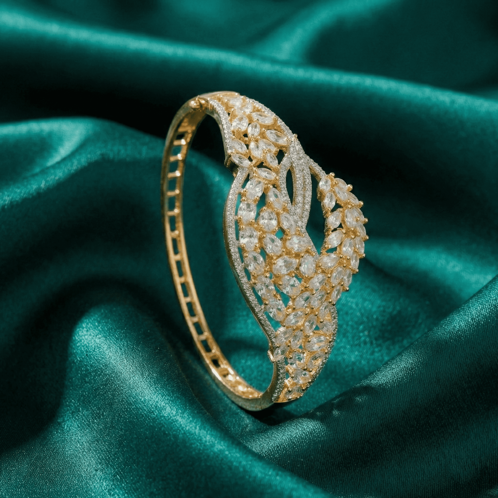 Statement imitation jewellery bracelet for festive wear