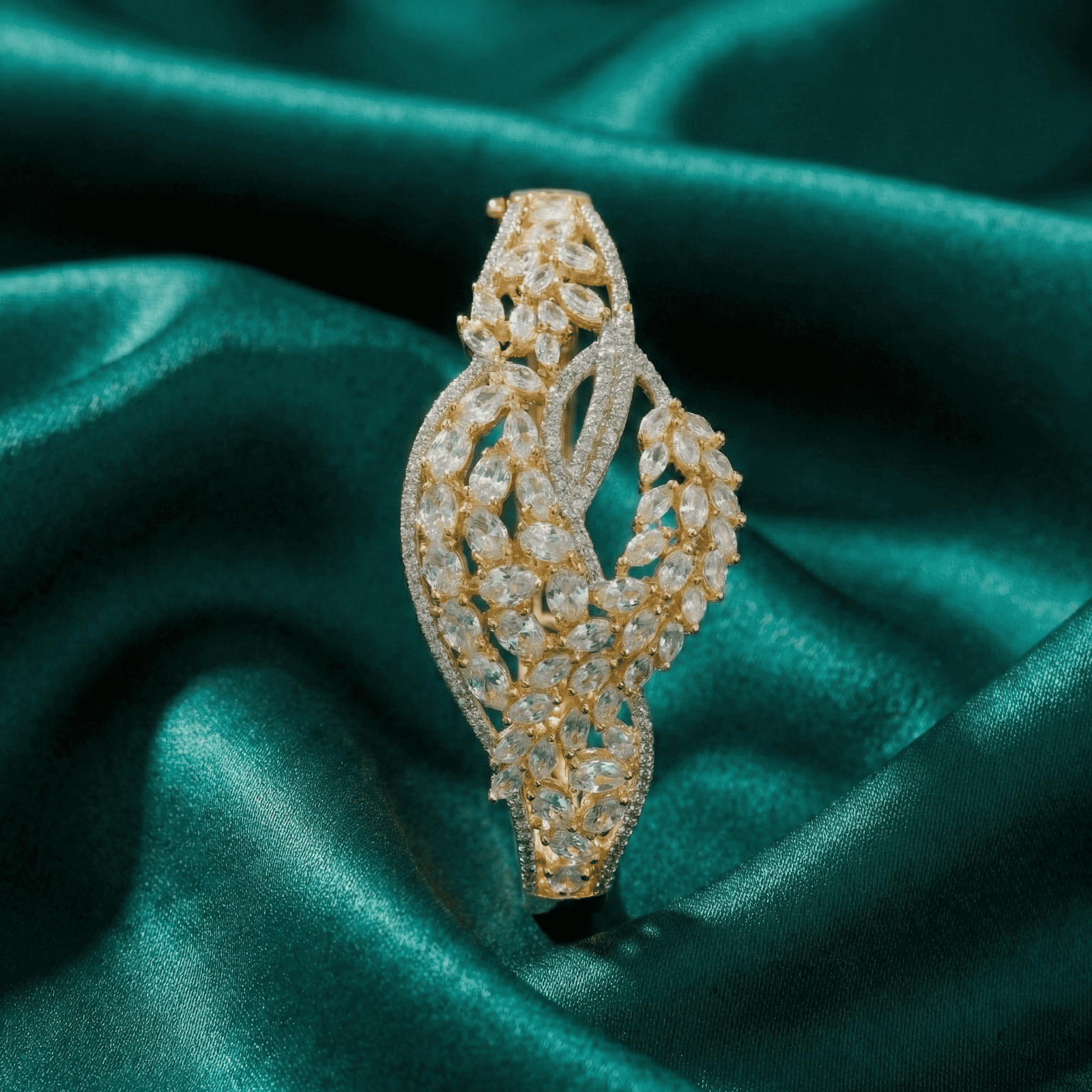 Gold CZ bracelet for wedding and cocktail styling