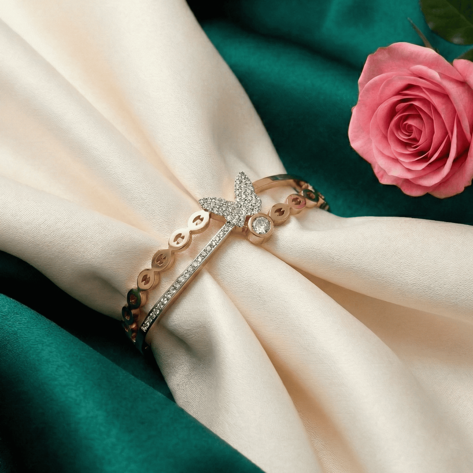 Eshanarya Butterfly Anti-Tarnish Bracelet for Women