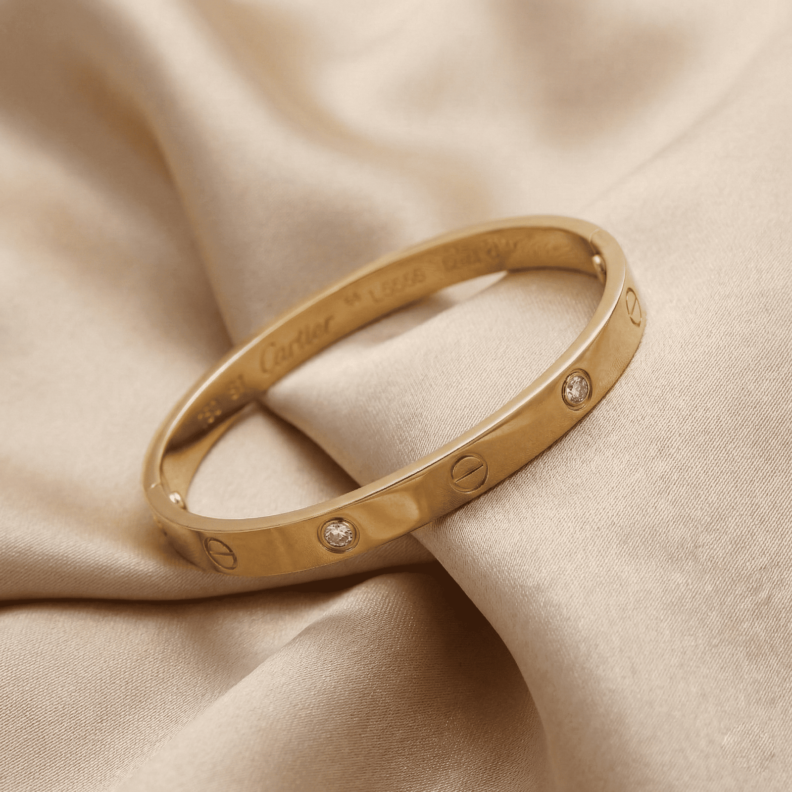 Eshanarya stainless steel gold-tone bracelet for daily wear styling