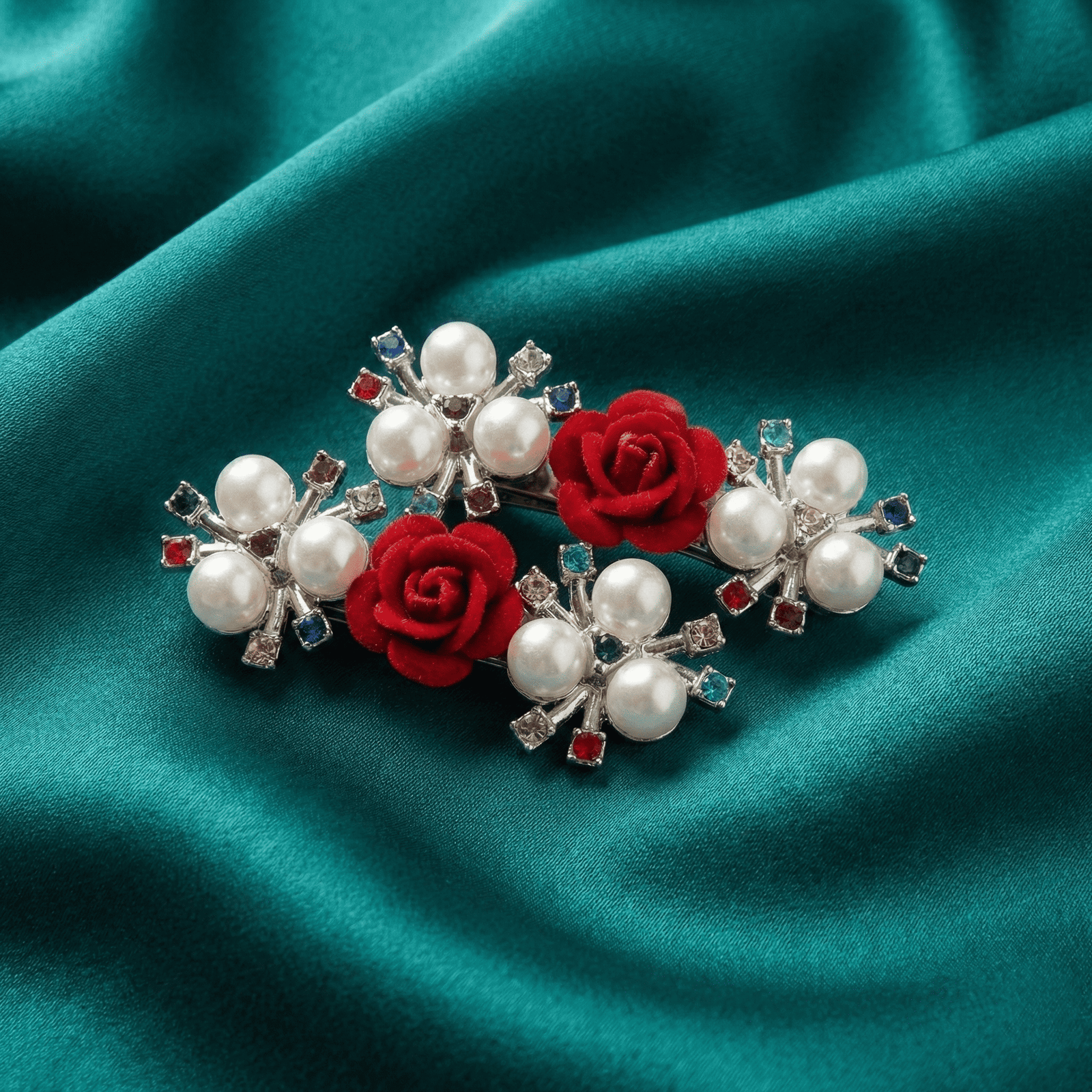 floral pearl hair accessory for women