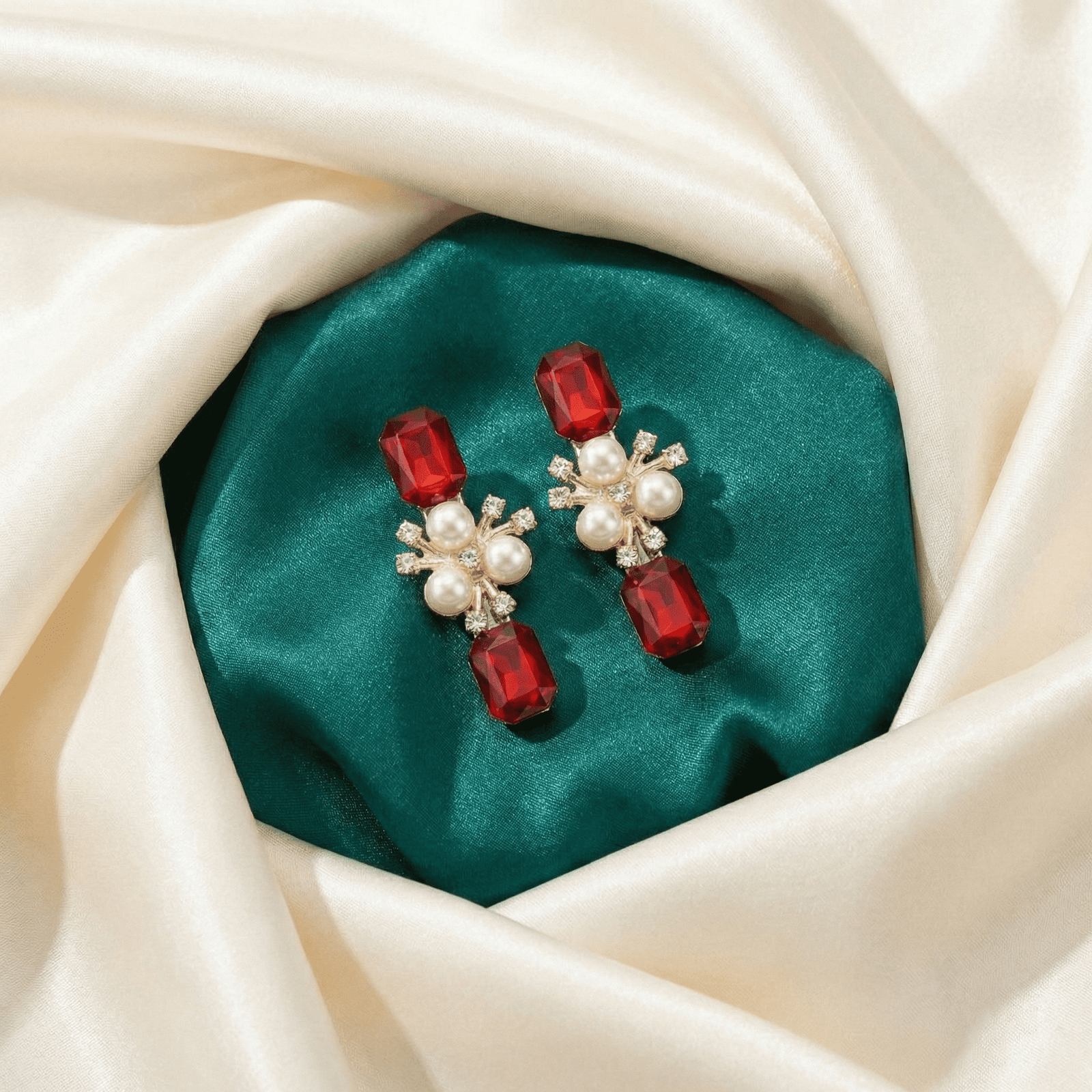 Stylish ruby hair clip for wedding functions