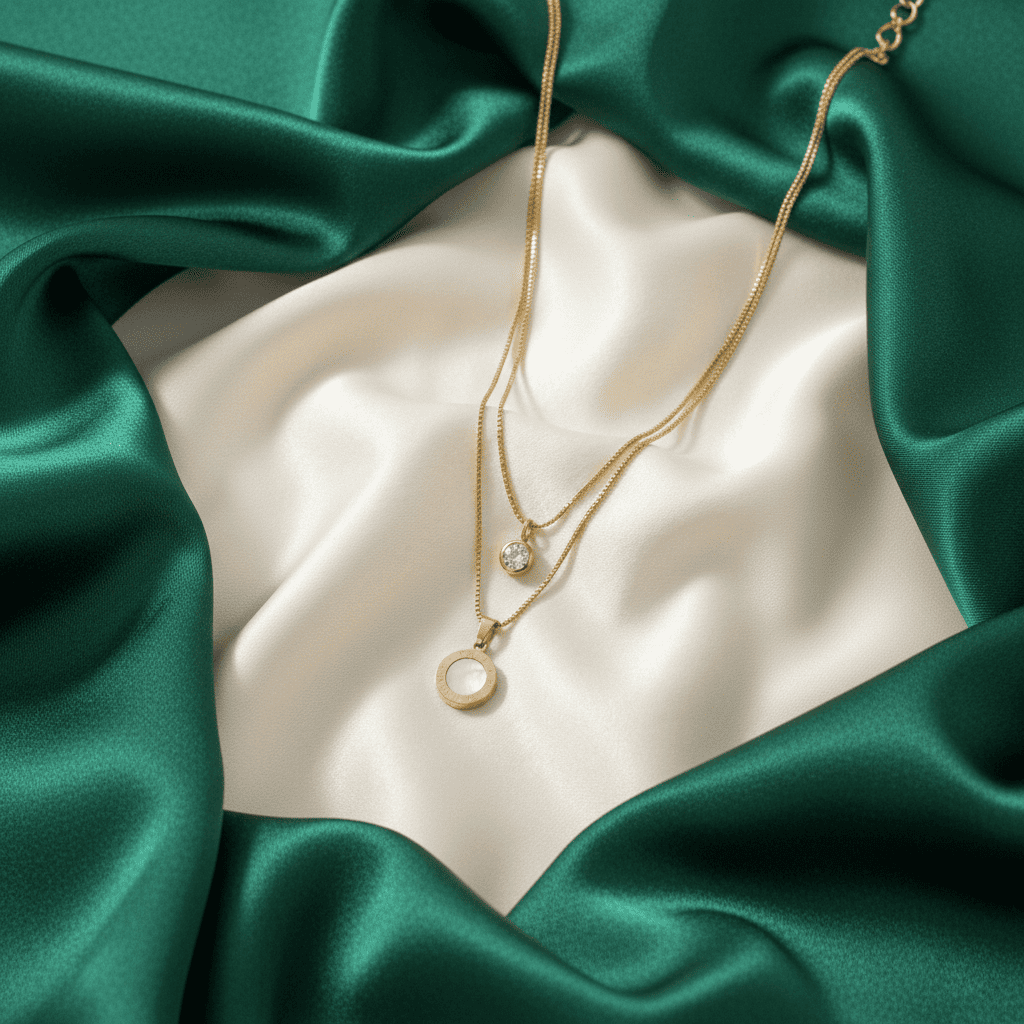 Stylish anti-tarnish layered chain necklace for girls
