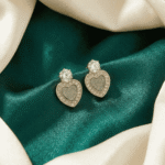 Heart crystal stud earrings for women jewellery combo