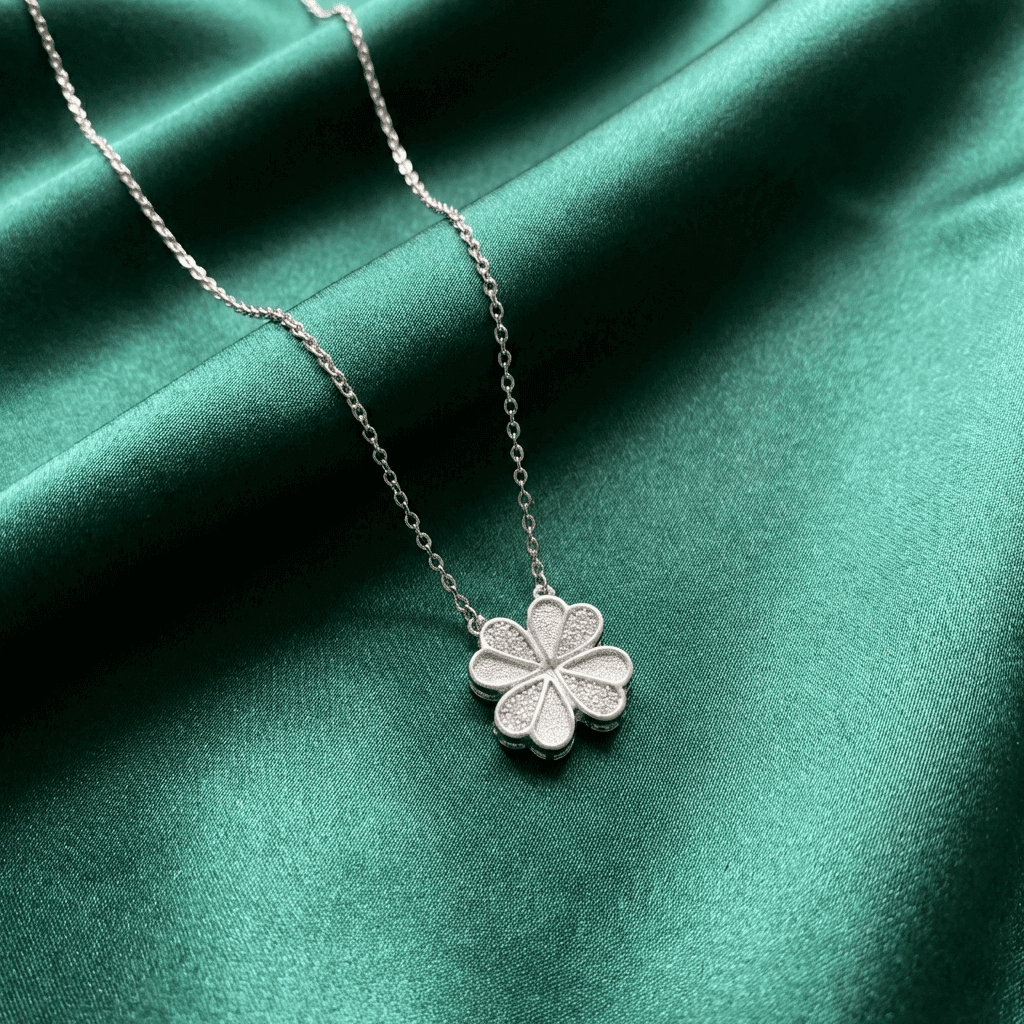 Lightweight silver tone imitation jewellery pendant for women