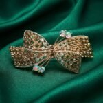 Butterfly Bow Crystal Hair Clip for Women Designer Hair Accessory