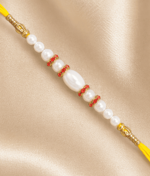 Eshanarya Premium Designer Rakhi Combo Set of 3 | Pearl & Traditional Rakhi Collection