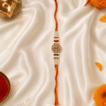 Heritage Round Crystal Designer Rakhi for Raksha Bandhan Lifestyle Photography