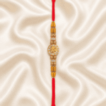 Top view of Eshanarya Lord Ganesha Crystal Designer Rakhi for Raksha Bandhan