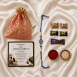 Blue Nazar Evil Eye Designer Rakhi_Live Image
